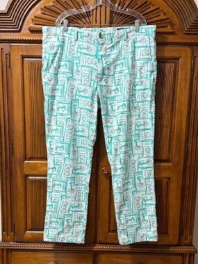 Vineyard Vines 144th Kentucky Derby Tickets Print Breaker Chino Pants Men's 42